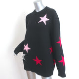 Givenchy Star Cutout Sweater Black & Pink Wool Size Medium Oversize Pullover