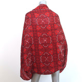 Alexander McQueen Stained Glass Print Bolero Shawl Red Silk One Size NEW