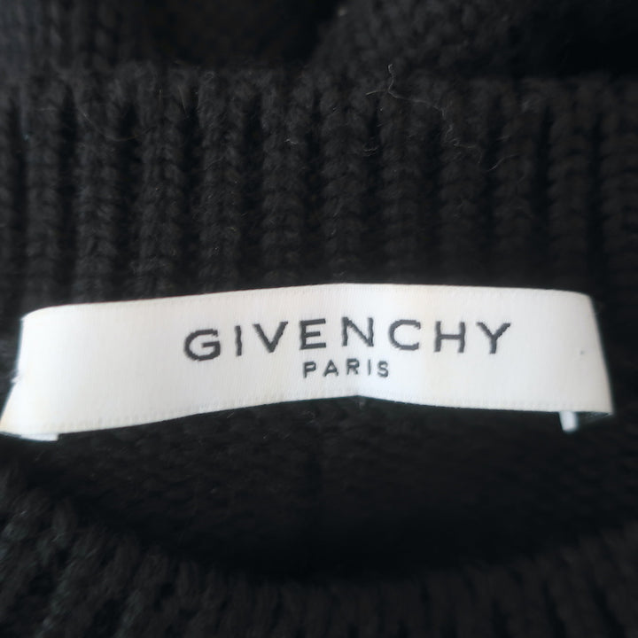 Givenchy Star Cutout Sweater Black &amp; Pink Wool Size Medium Oversize Pullover