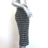 Christian Dior Houndstooth Tweed Skirt Suit Black/White Cotton-Blend Size US 2/4