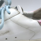 Golden Goose Superstar Gingham Star Sneakers White/Pink Metallic Leather Size 36