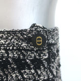 Christian Dior Houndstooth Tweed Skirt Suit Black/White Cotton-Blend Size US 2/4