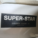 Golden Goose Superstar Gingham Star Sneakers White/Pink Metallic Leather Size 36