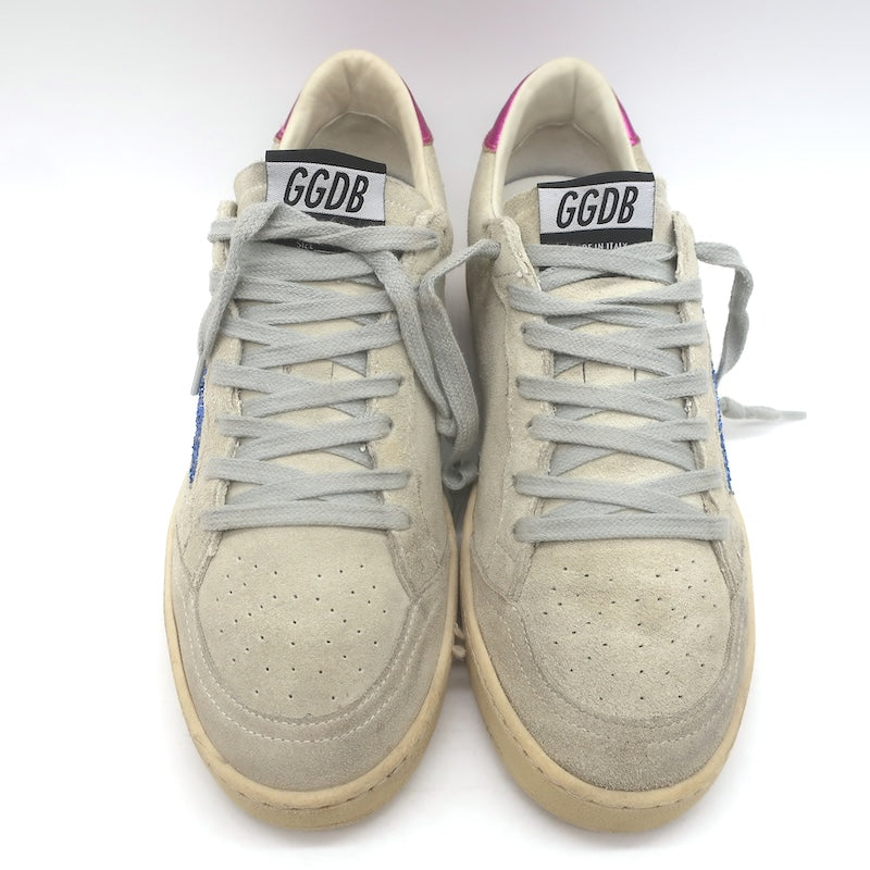 Golden Goose Ballstar sneakers, front top with GGDB tongues