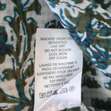 Veronica Beard Tassel Top Green Floral Print Size Large Long Sleeve Blouse