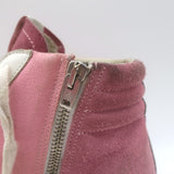 Golden Goose Slide High Top Sneakers Pink Canvas & Suede Size 40