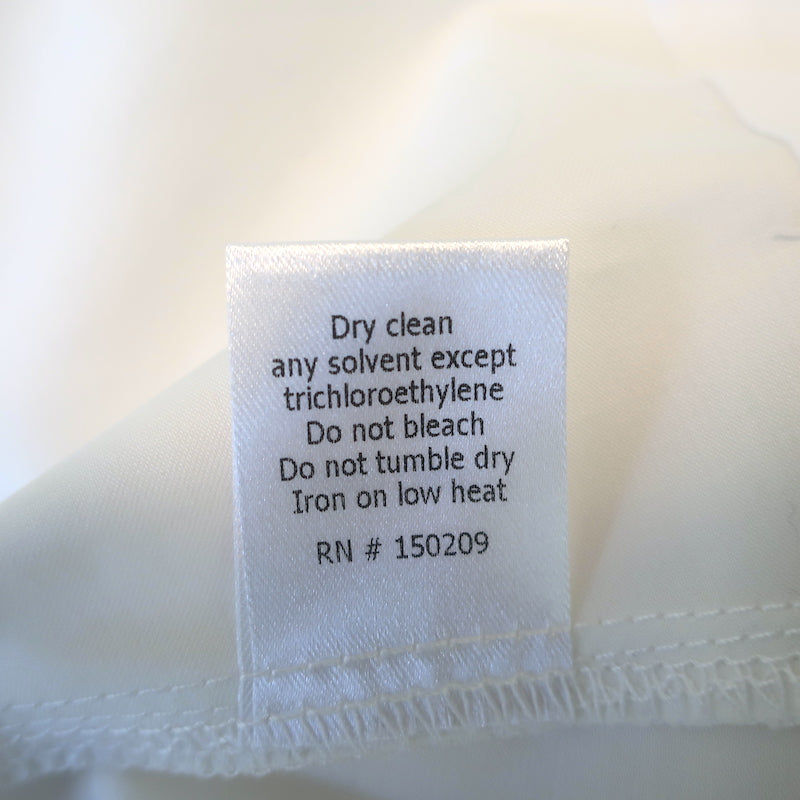 La Ligne Ina Puff Sleeve Tiered Midi Dress White Cotton Size Extra Small NEW