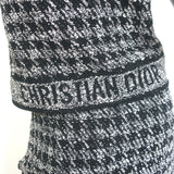 Christian Dior Houndstooth Tweed Skirt Suit Black/White Cotton-Blend Size US 2/4