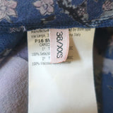 Giambattista Valli Trapeze Tank Top Navy/Purple Floral Print Chiffon Size 38