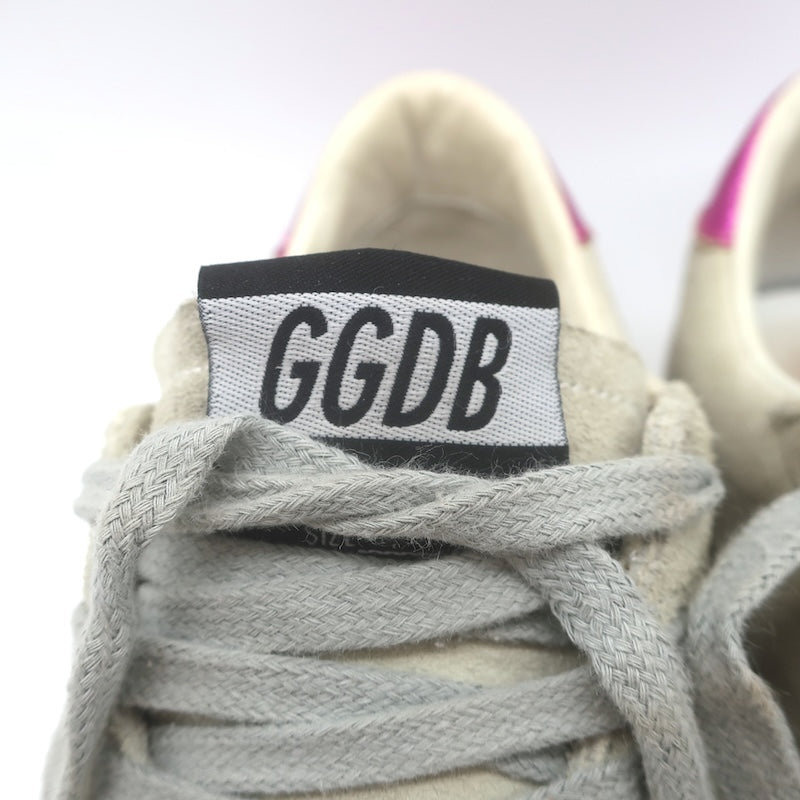 Golden Goose GGDB tongue tag on Ballstar beige suede