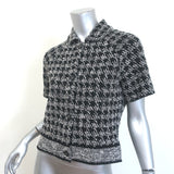 Christian Dior Houndstooth Tweed Skirt Suit Black/White Cotton-Blend Size US 2/4