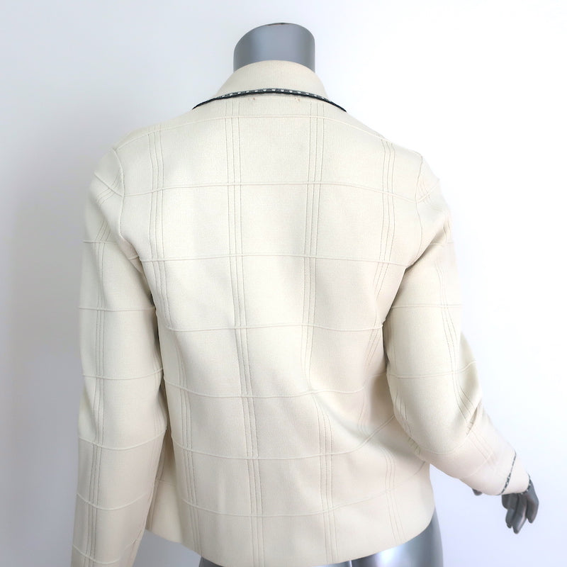 Sandro Lore Faux Pearl-Button Cardigan Ecru Stretch Knit Size 3
