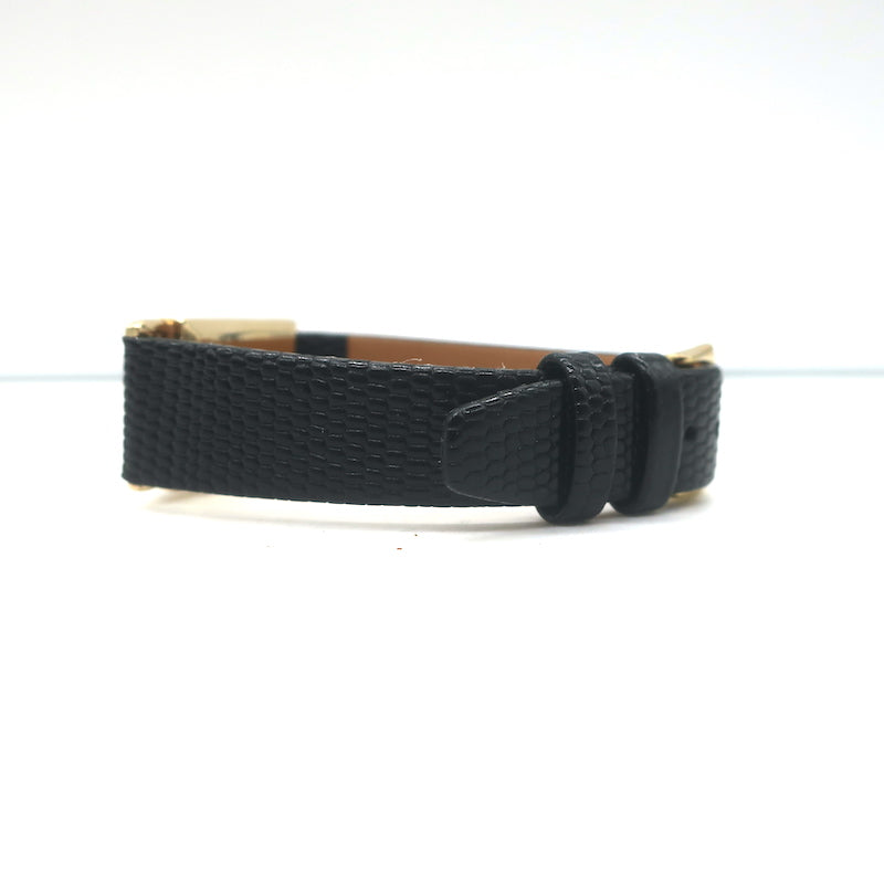 Vintage 1930s Longines 10k Gold-Filled Watch with Black Leather Band Unisex