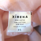 Xirena Leana Tie-Waist Mini Dress Soft Blush Cotton-Silk Size Extra Small NEW