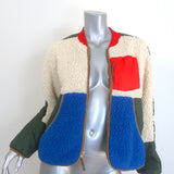 THE GREAT x Eddie Bauer Colorblock Fleece Jacket Cream/Multi Size Extra Small