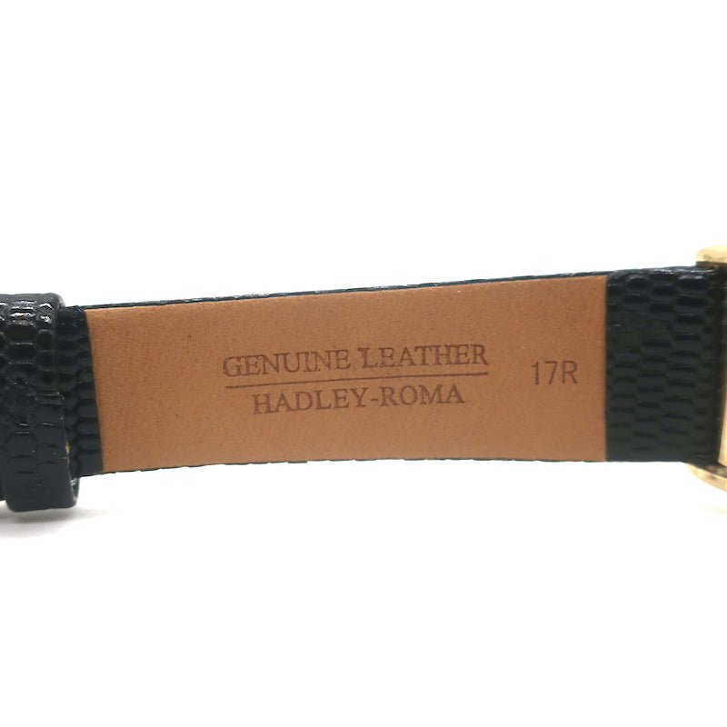 Vintage 1930s Longines 10k Gold-Filled Watch with Black Leather Band Unisex
