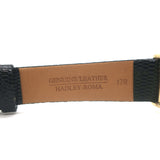 Vintage 1930s Longines 10k Gold-Filled Watch with Black Leather Band Unisex