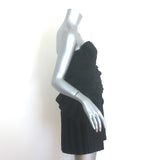 Cult Gaia Charlique Strapless Pleated Mini Dress Black Size 8 NEW