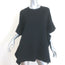 Valentino Ruffled-Side Tunic Top Black Knit Size Large