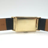 Vintage 1930s Longines 10k Gold-Filled Watch with Black Leather Band Unisex