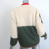 THE GREAT x Eddie Bauer Colorblock Fleece Jacket Cream/Multi Size Extra Small