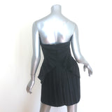 Cult Gaia Charlique Strapless Pleated Mini Dress Black Size 8 NEW