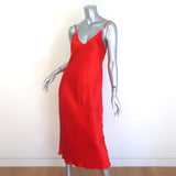 Balenciaga Fluid Silk Satin Slip Dress Red Size 40