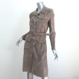 Prada Suede Trench Coat Light Brown Size 42 Belted Jacket