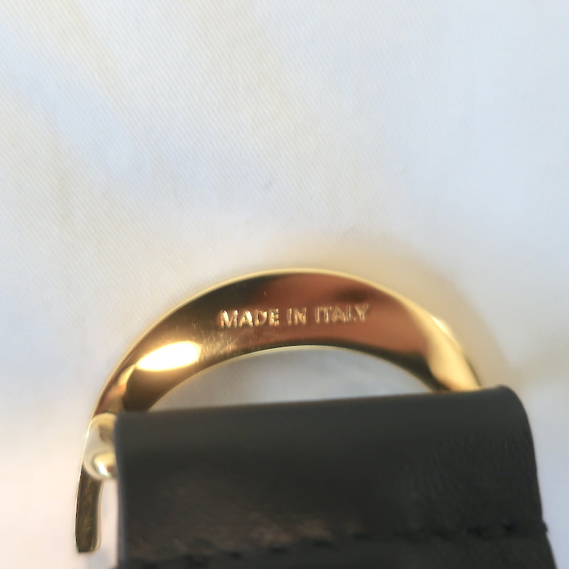 Christian Dior 30 Montaigne Belt Black Leather Size 85