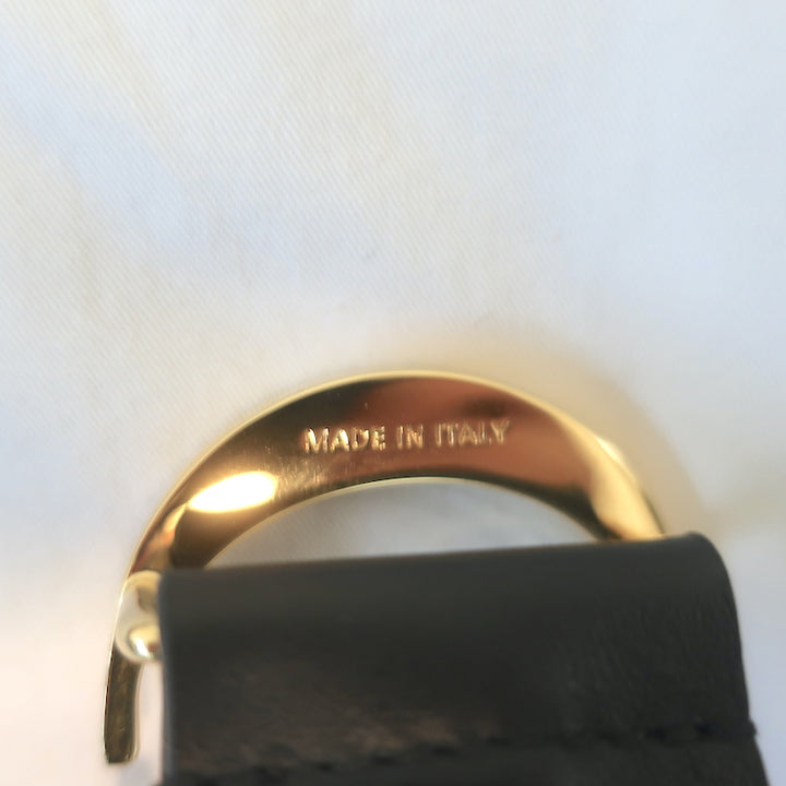 Christian Dior 30 Montaigne Belt Black Leather Size 85