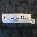 Christian Dior Mizza Bar Jacket Charcoal Leopard Print Silk Taffeta Size US 6
