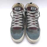 Golden Goose Mid Star Glitter Sneakers Purple/Gray Suede Size 40