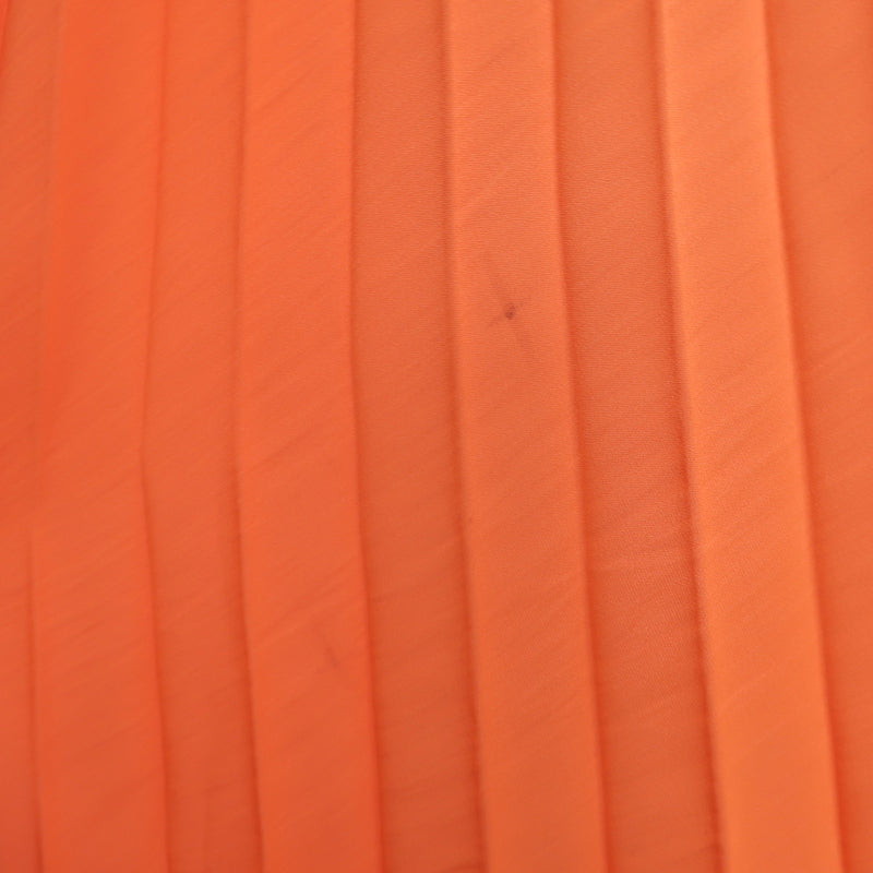 A.L.C. Delfina pleated one-shoulder cutout midi dress in vibrant orange — pre-owned, authentic luxury with original hang tag