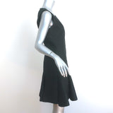 Fendi Flared Hem Dress Black Leopard Silk Jacquard Size 42