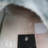 Golden Goose Slide High Top Sneakers Navy Suede & Croc-Embossed Leather Size 39