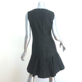 Fendi Flared Hem Dress Black Leopard Silk Jacquard Size 42