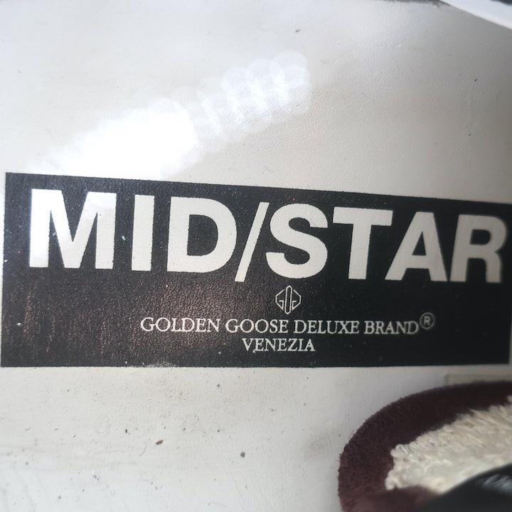 Golden Goose Mid Star Glitter Sneakers Purple/Gray Suede Size 40