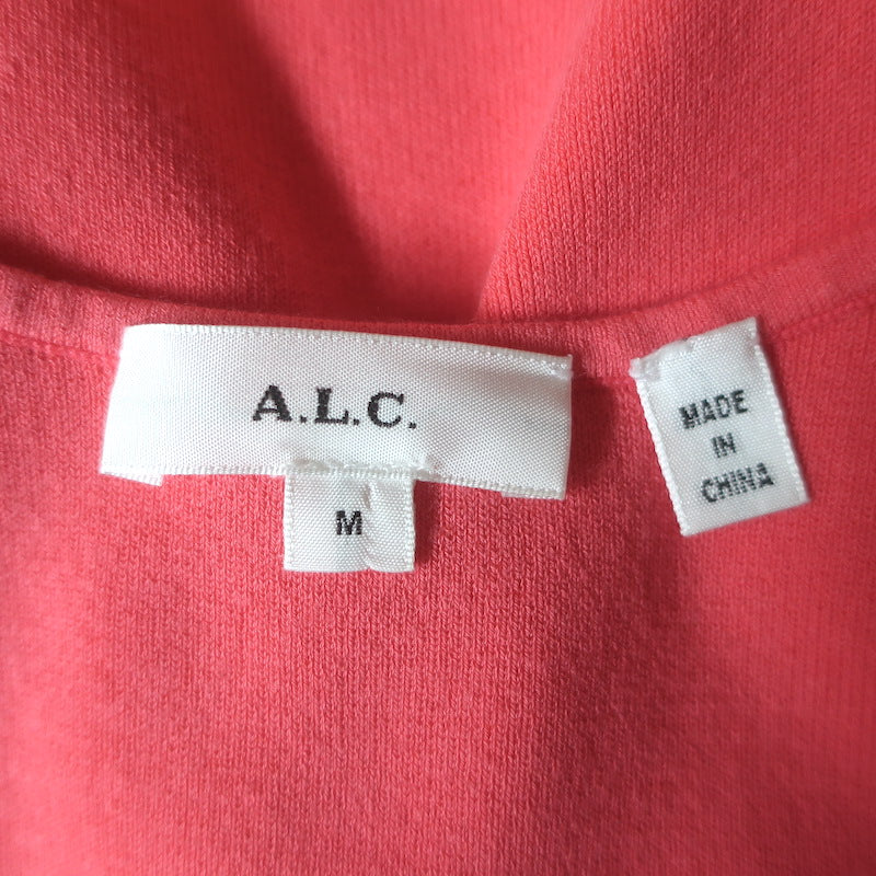 A.L.C. Chase Midi Tank Dress Salmon Stretch Knit Size Medium