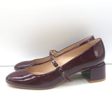 Stuart Weitzman Gabby 45 Mary Jane Pumps Burgundy Patent Leather Size 8.5