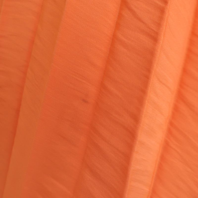 A.L.C. pleated one-shoulder cutout midi dress in vibrant orange, pre-owned with original tag — authentic luxury.