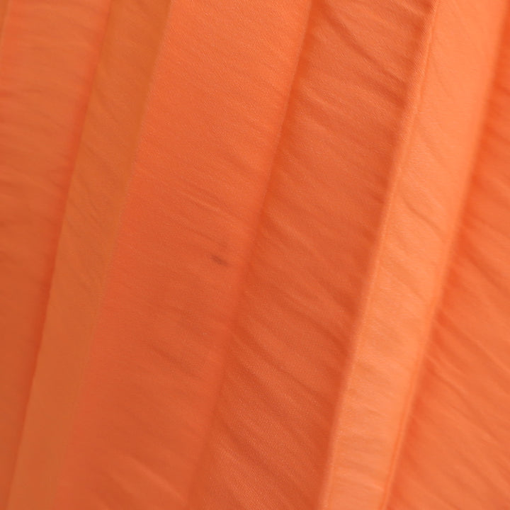 A.L.C. pleated one-shoulder cutout midi dress in vibrant orange, pre-owned with original tag — authentic luxury.