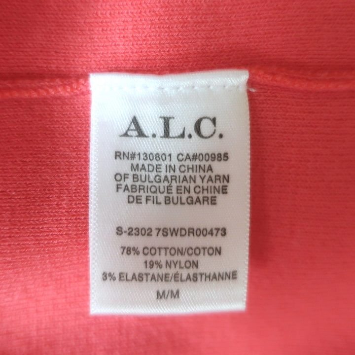 A.L.C. Chase Midi Tank Dress Salmon Stretch Knit Size Medium