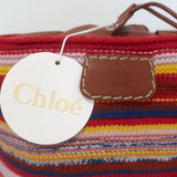 Chloe Jorge Bucket Bag Multicolor Striped Cashmere-Blend Knit Crossbody NEW
