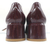Stuart Weitzman Gabby 45 Mary Jane Pumps Burgundy Patent Leather Size 8.5