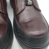 Chloe Roy Zip-Front Belted Combat Boots Dark Brown Leather Size 40.5