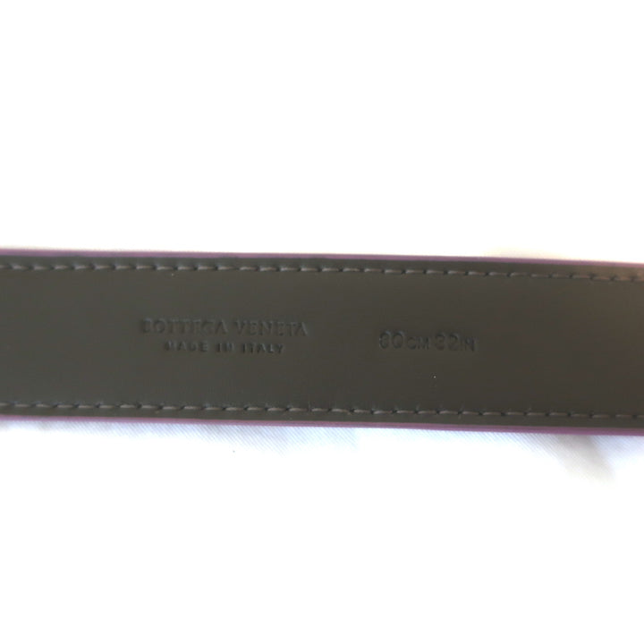 Bottega Veneta Intrecciato Skinny Belt Orchid Leather Size 80 US 32