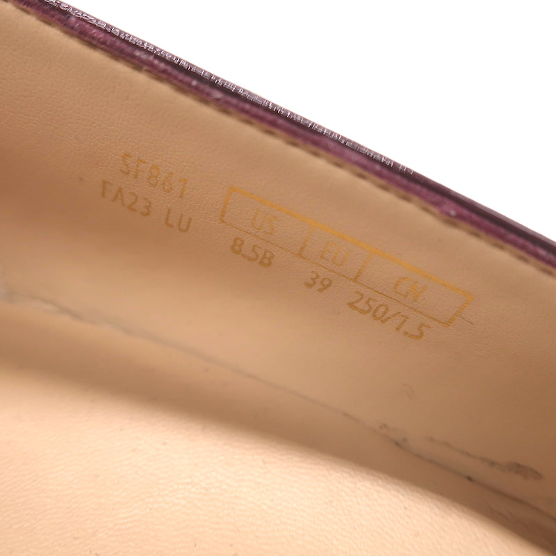 Stuart Weitzman Gabby 45 Mary Jane Pumps Burgundy Patent Leather Size 8.5