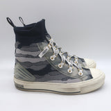 Christian Dior Walk'n'Dior High-Top Sneakers Navy Camo Jacquard Knit Size 39