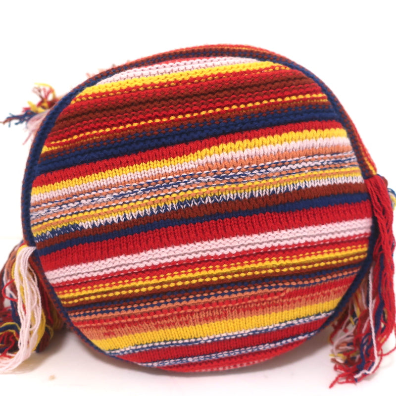 Chloe Jorge Bucket Bag Multicolor Striped Cashmere-Blend Knit Crossbody NEW