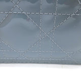 Christian Dior Lady Dior Coin Purse/Key Pouch Sky Blue Cannage Quilted Patent Leather